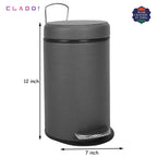 Leather Stainless Steel Dustbin