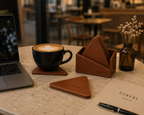 Triangle Leather Coaster