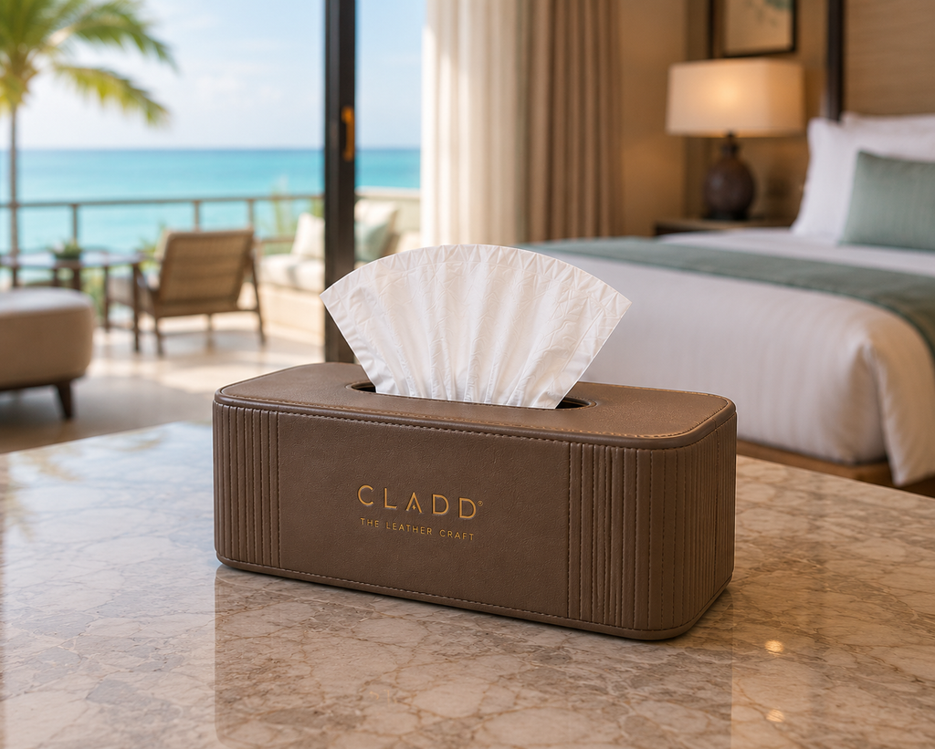 Luxury Leather Tissue Holder