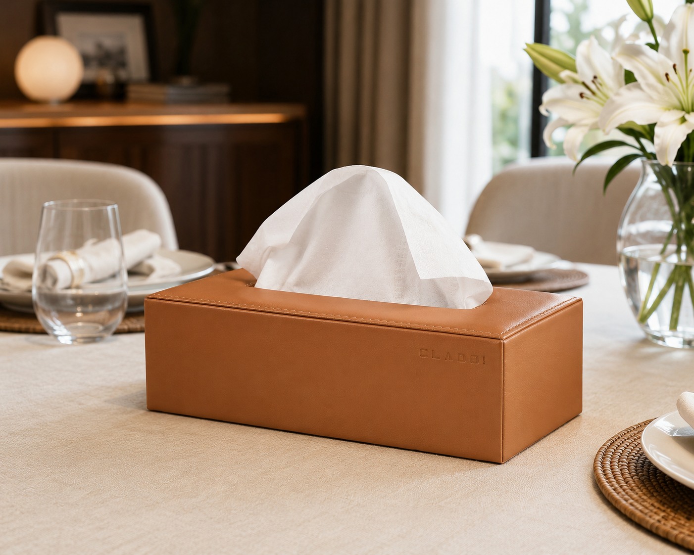 Luxury Leather Tissue Holder
