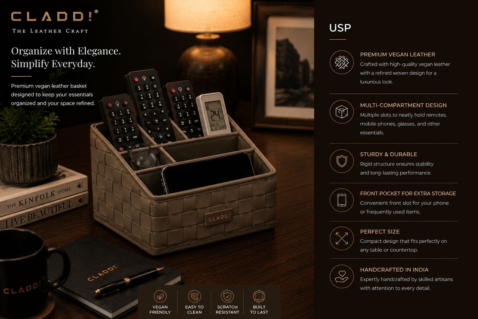Leather Remote Holder
