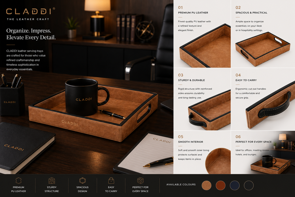 Leather Bottle Tray