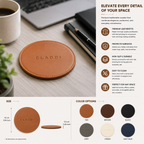 Circle Leather Coaster