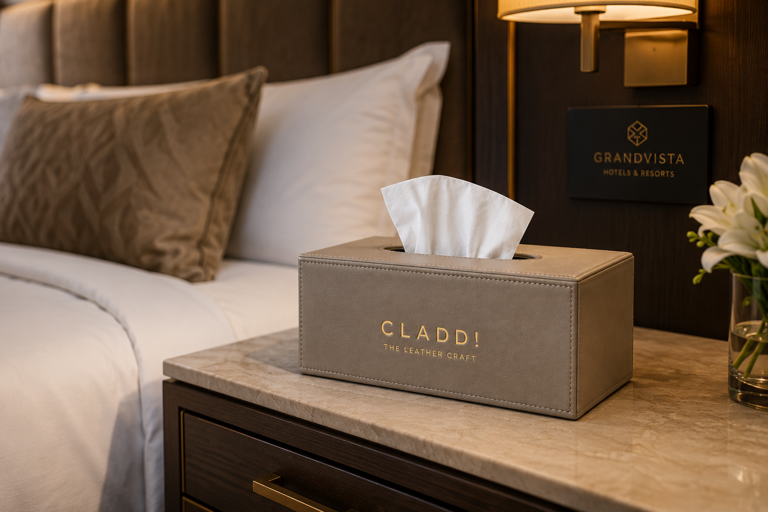 Luxury Leather Tissue Holder