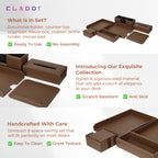6-in-1 Leather Office Desk Set | Best Seller
