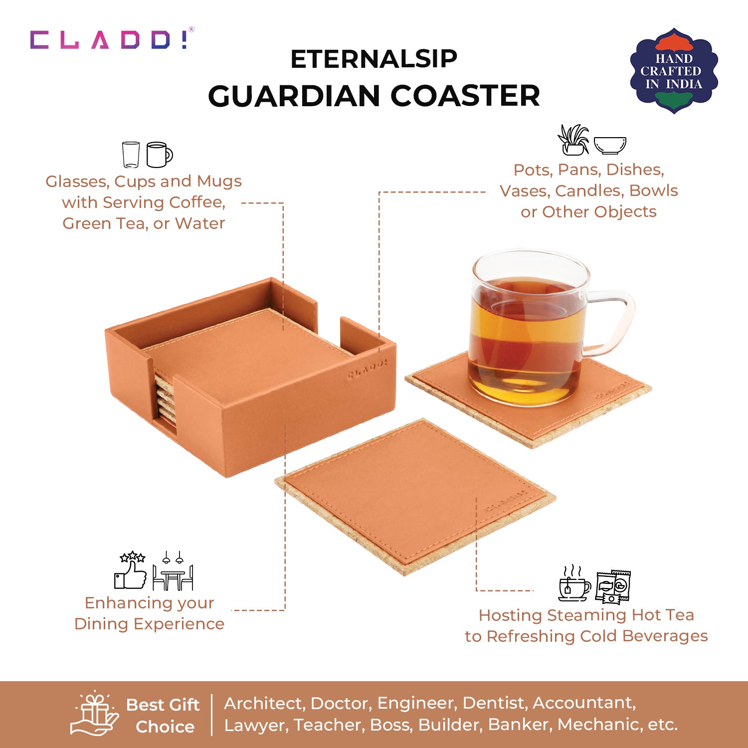 Square Leather Coaster