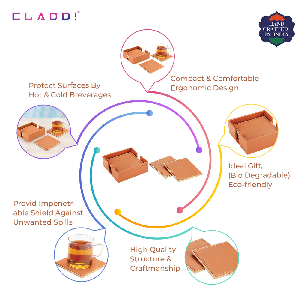 Square Leather Coaster