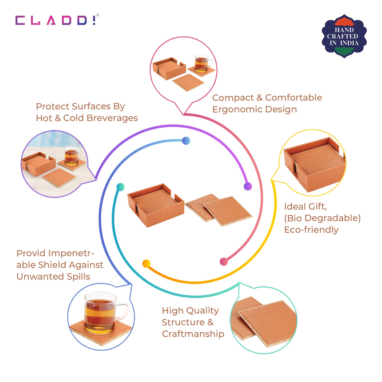 Square Leather Coaster