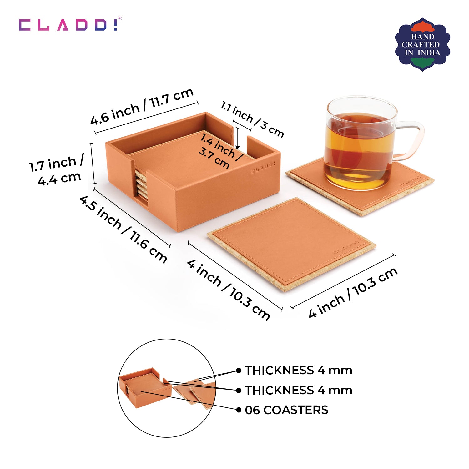 Square Leather Coaster