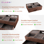 2-in-1 Leather Organiser With Drawer