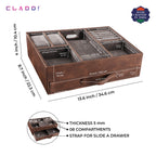 2-in-1 Leather Organiser With Drawer