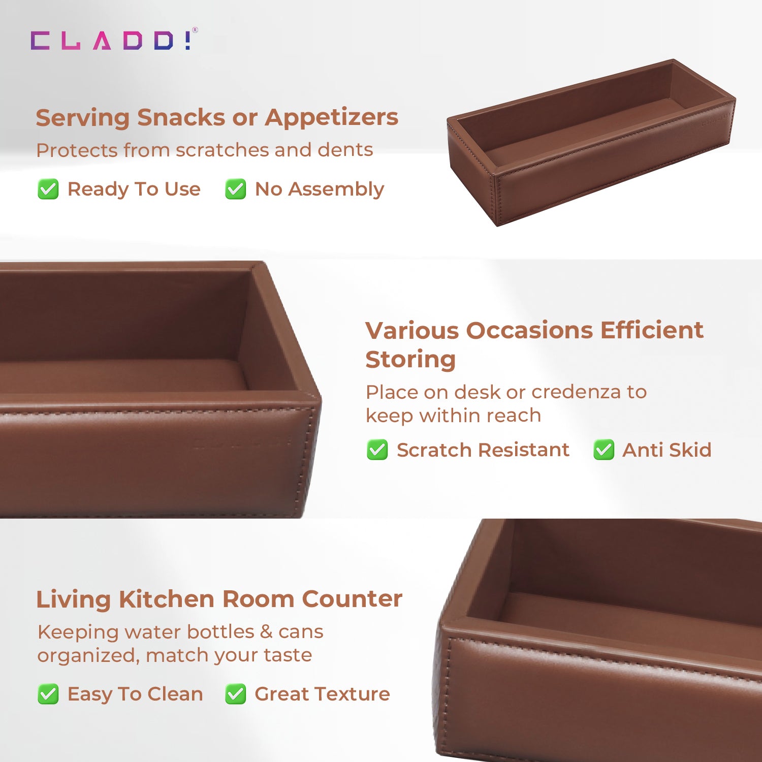 Leather Bottle Tray