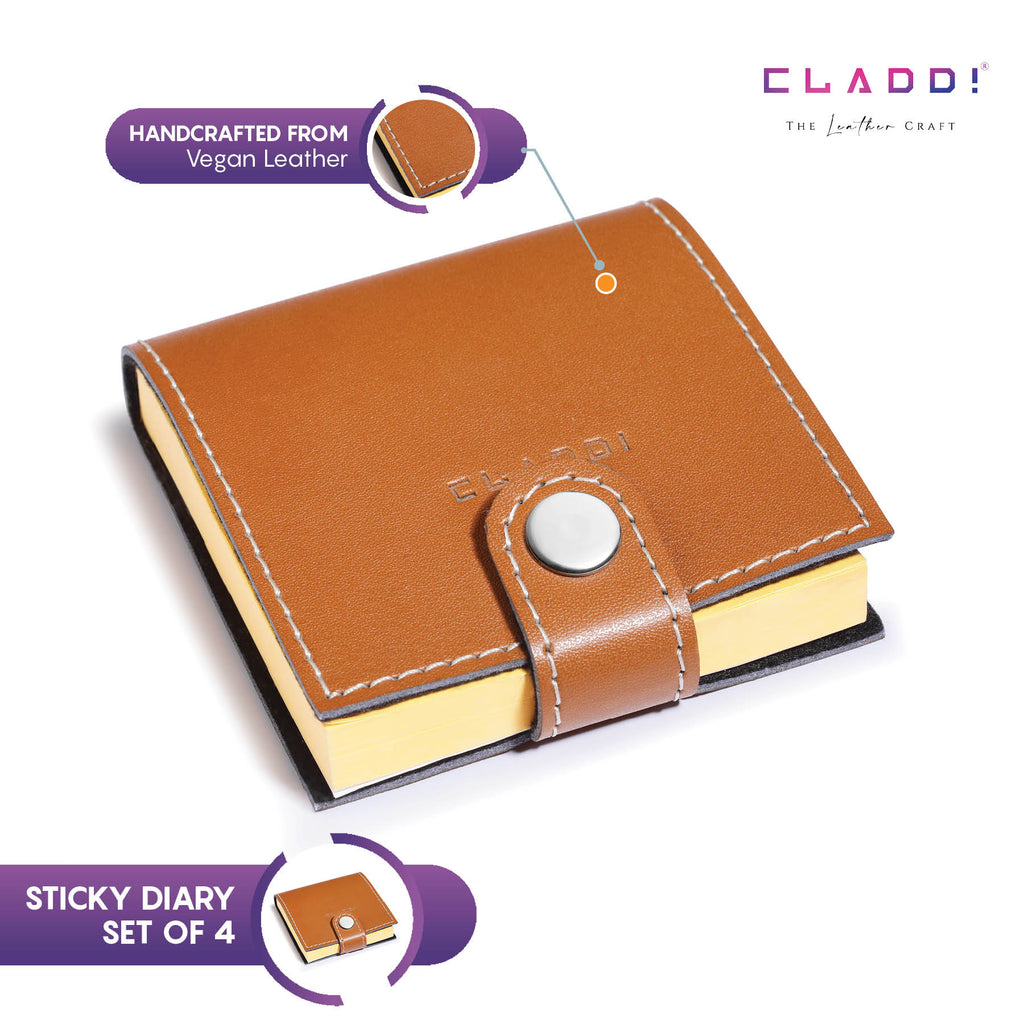 4 Leather Sticky Diary- Best Seller