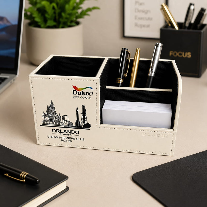 Custom Leather Desk Organizer