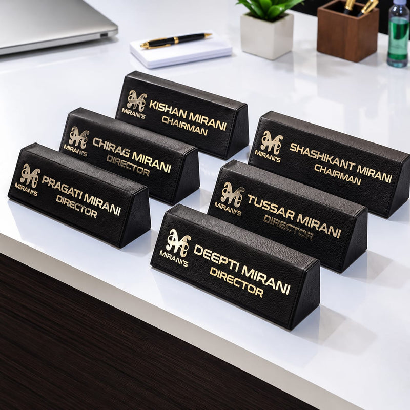 Personalized Leather Name Plates